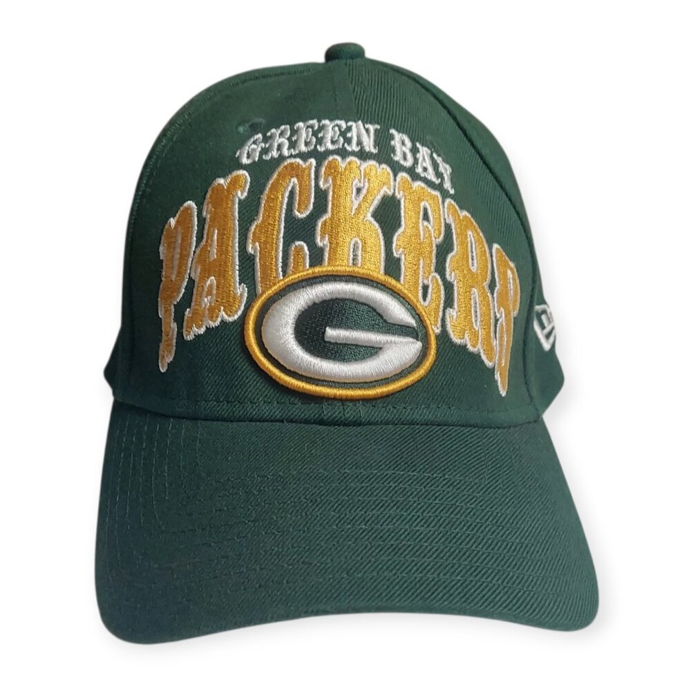 Green Bay Packers NFL Green Hat Football Sport New Era 39Thirty Flex Fit  Sz M-L